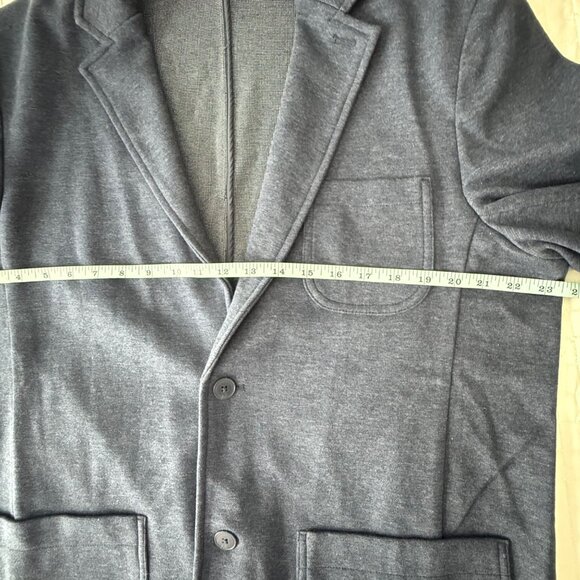 Goodfellow & Co Mens Tall L Blue Blazer Jacket Cotton/Polyester Blend Button Clo - Picture 9 of 11